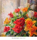 Roses Under the Light, Oil on Canvas